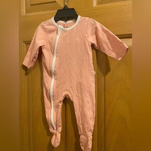 Peach Kids Footie with Front Zipper